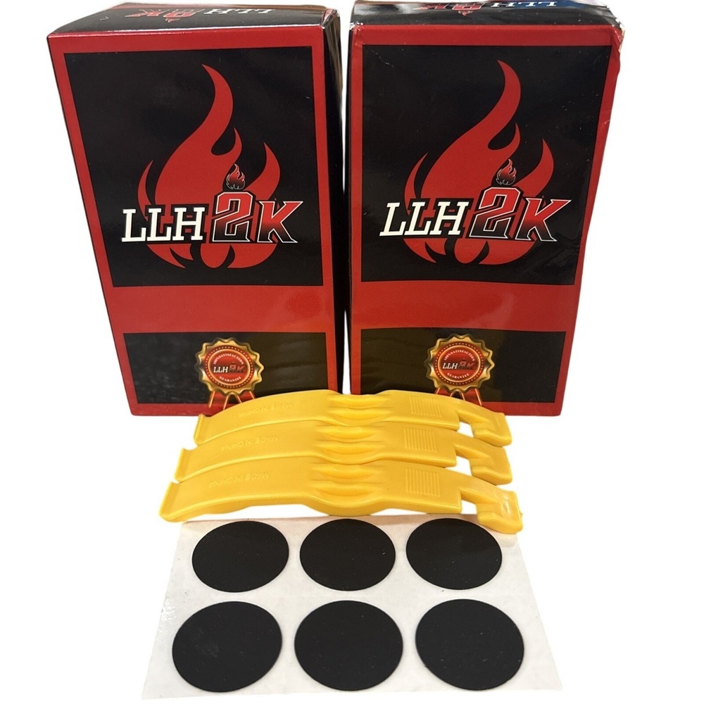 LLH2K 2 Count 20/1.75/1.95 Bike Tubes Patches Stemsâ Caps Bicycle Tire NEW